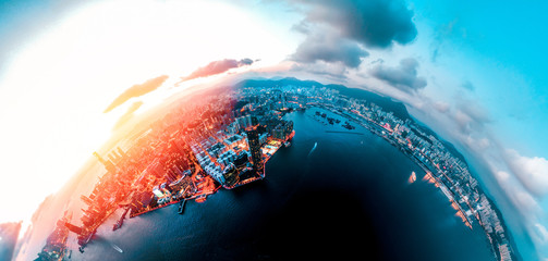 Hong Kong Cityscape view from high angle - 303975376
