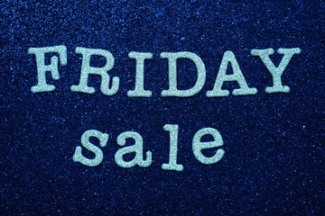 Black Friday sale shopping concept alphabet on black background