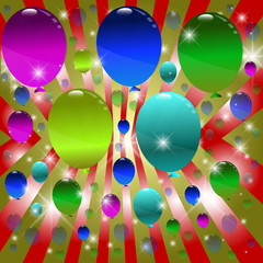 Festive background with balloons.