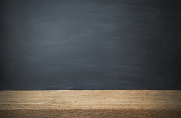 Abstract Natural wood table texture on Chalk rubbed out on background : Top view of plank wood for graphic stand product, interior design or montage display your product. Education concept.