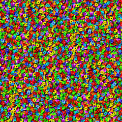 3D illustration multicolored alphabetical background, letters of the English language © Владислав Гузенко