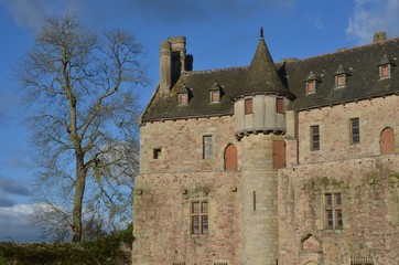 Fototapeta na wymiar Château de la Roche-Jagu, commune de Ploëzal, Côtes-d'Armor, Bretagne, France.