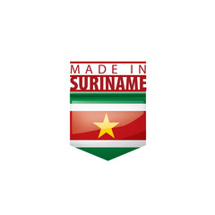 Suriname flag, vector illustration on a white background