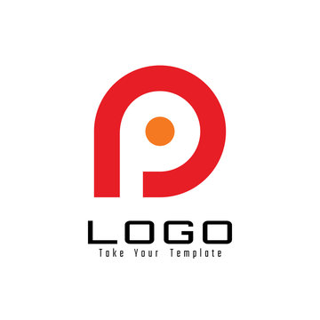 letter p logo design and template
