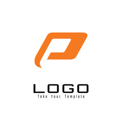 letter p logo design and template