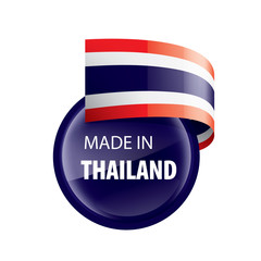 Thailand flag, vector illustration on a white background