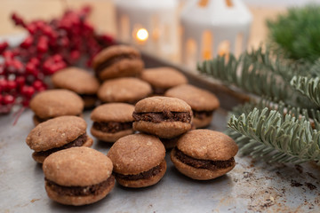 Baci di dama, Hazelnut shortbread sandwiches filled with chocolate cream