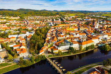 Fototapeta na wymiar Czech town Pisek in South Bohemia