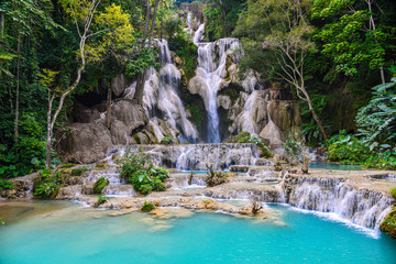 Kuangsi Waterfall in Luang Prabang, Laos