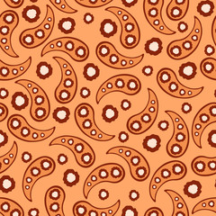 Paisley seamless pattern. Decorative ornament, vector