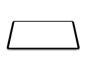 tablet vector drawing. horizontal angle view eps10