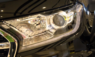 headlight of a new car