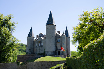 Fototapeta na wymiar The Castle of Vêves, outside the village of Celles, province of Namur, Belgium, Europe