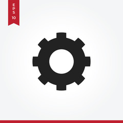 Gear vector icon, simple sign for web site and mobile app.