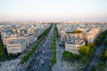 PARIS, FRANCE, EUROPE, July 2019, Aerial view of Paris city, France, Europe