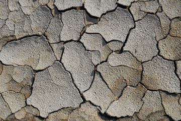 Obraz premium Cracked into chaotic pieces the surface of the earth