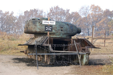 Soviet tank of WWII time wreck