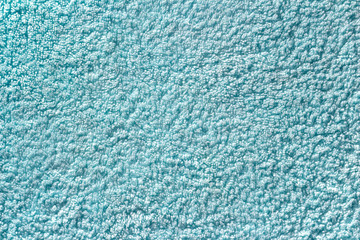 Turquoise seamless terry cloth texture. Monochrom towel background. Close-up of mint color fleecy fabric - obrazy, fototapety, plakaty