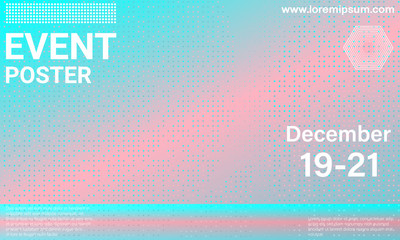 Event poster. Color elements.Vector illustration.