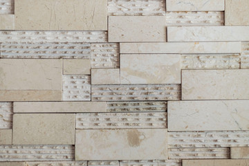 Modern contemporary style stone lined up with granite walls