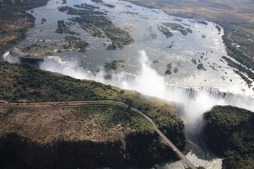 Aerial view of Victoria Falls, Zimbabwe/Zambia