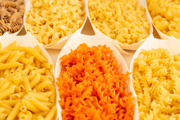 Various kind of pasta