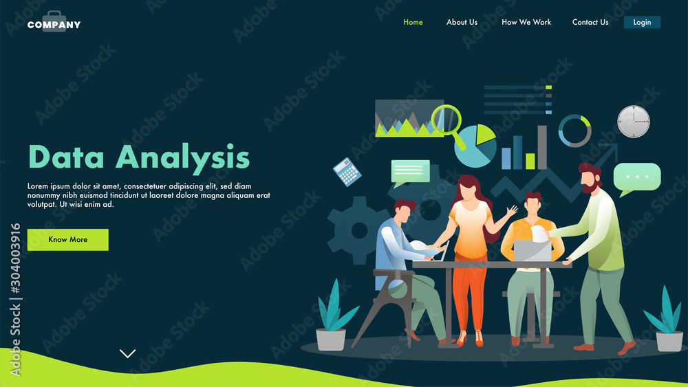 Canvas Prints business people or analysts working together from laptop on workplace for data analysis concept base