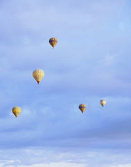 Group of air balloons flying in the sky