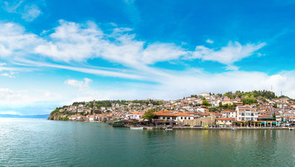 Fototapeta na wymiar Panorama of Ohrid city