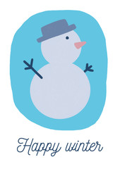 Cute christmas card. Happy new year