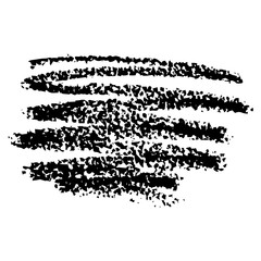 Abstract crayon on white background. Black crayon scribble texture. Wax pastel spot. It is a hand drawn. Black abstract crayon background.