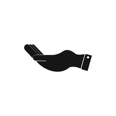 Hand vector icon illustration sign