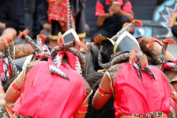  Jatilan perform in The Dwaja Bregada Guard Ceremony (Upacara Ganti Dwaja Bregada Jaga) in Pakualaman Palace.