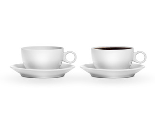 Obraz na płótnie Canvas cup of coffee over white background