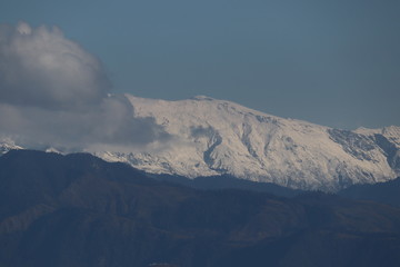 mountains and clouds