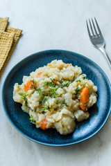 Turkish Olive Oil Food Jerusalem Artichoke with Dill and Carrot.