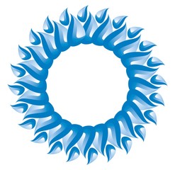 wreath of leaves water