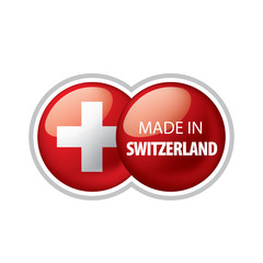 Switzerland flag, vector illustration on a white background