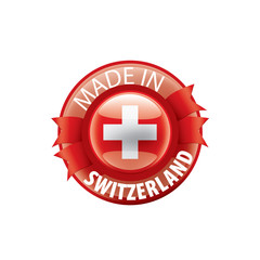 Switzerland flag, vector illustration on a white background