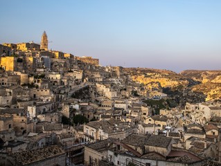 View of Matera old town, South Italy