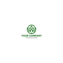 Circle Wood Tree Logo Design Vector