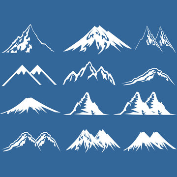 mountain icon logo vector design symbol