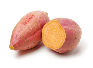 Fototapeta premium sweet potatoes on the white background