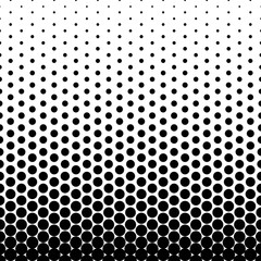 Halftone dots effect in black and white color