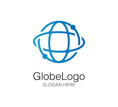 globe vector logo design template
