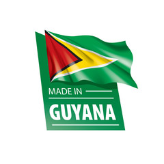 Guyana flag, vector illustration on a white background