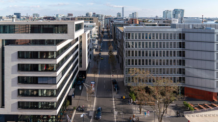 hafencity hamburg cityscape, am kaiserkai, germany