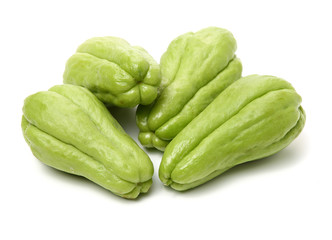Chayote on a white background