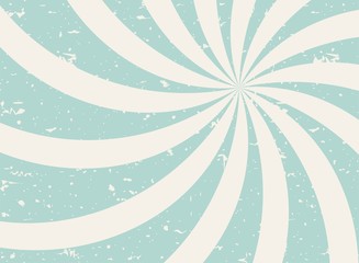 Sunlight wide spiral grunge background. green and beige retro background.