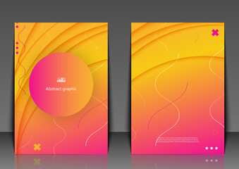 Flyer Template. Abstract background with geometric pattern. Eps10 Vector illustration
